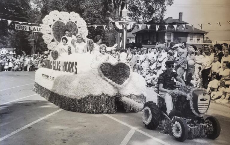 Corning Glass Works float for the Laurel Festival